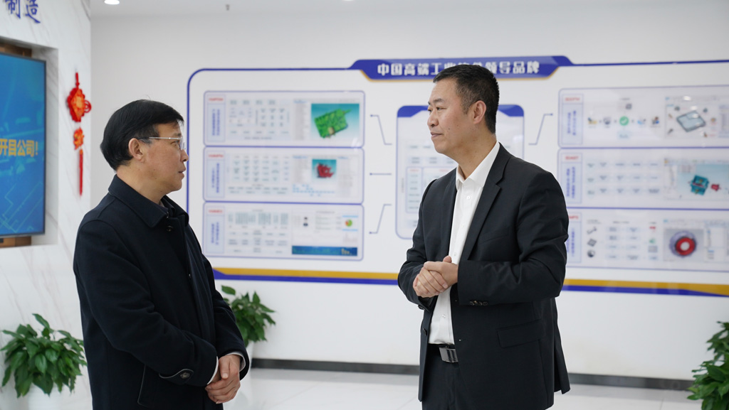 湖北省科技廳黨組書記、廳長馮艷飛蒞臨開目公司調研